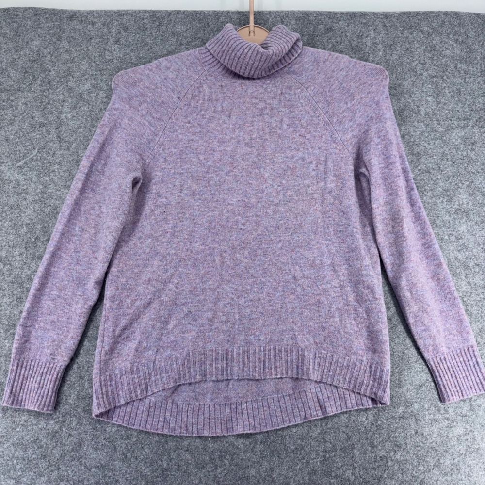 J.Crew Womens Lavender Wool Alpaca Blend Turtleneck Sweater Purple Small